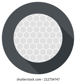Golf ball icon. Flat design style modern vector illustration. Isolated on stylish color background. Flat long shadow icon. Elements in flat design.