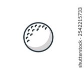 Golf ball icon flat vector design