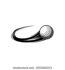 Golfball, Symbol, flaches Vektordesign