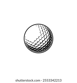 Golfball, Symbol, flaches Vektordesign