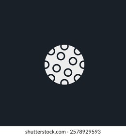 Golf ball icon flat vector design