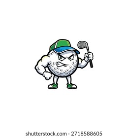 Golf Ball Symbol flaches Vektordesign.