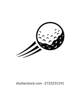 ícone de bola de golfe modelo de design de vetor voador