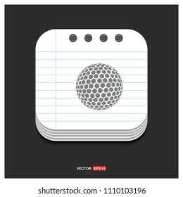 Golf Ball Icon - Free vector icon