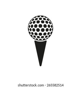 The golf ball icon. Game symbol. Flat Vector illustration