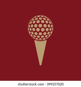 The golf ball icon. Game symbol. Flat Vector illustration