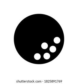 Golf ball icon with glyph style. Vector for your web design