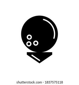 Golf ball icon with glyph style. Vector for your web design