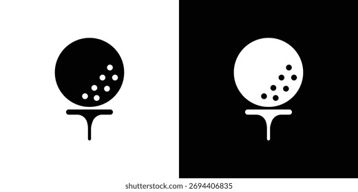 Ícone de bola de golfe ilustração design de elemento. ícones de glifo preto