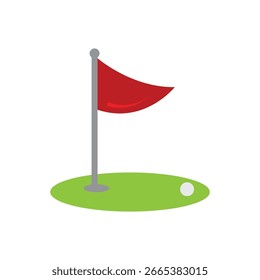 Ilustración de icono de pelota de golf plana simple