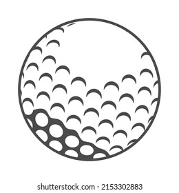 golf ball icon isolated flat