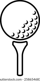 The golf ball icon isolated on white background