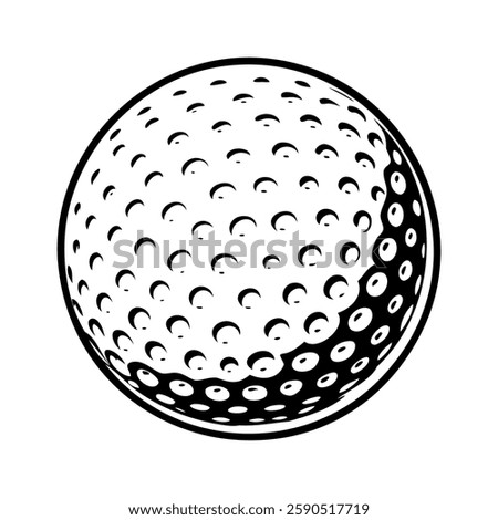 Golf ball icon. Golf ball isolated icon. Golf ball symbol. Black vector illustration