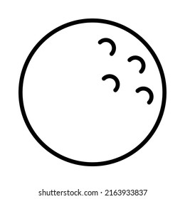 Golf Ball Icon. Line Art Style Design Isolated On White Background