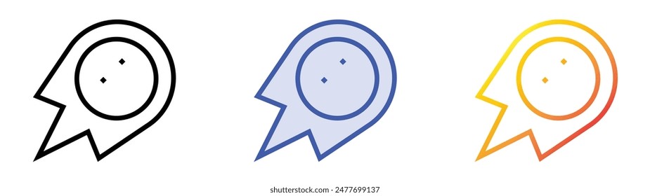 icono de pelota de golf. Diseño de estilo de relleno lineal, azul y degradado aislado sobre fondo blanco