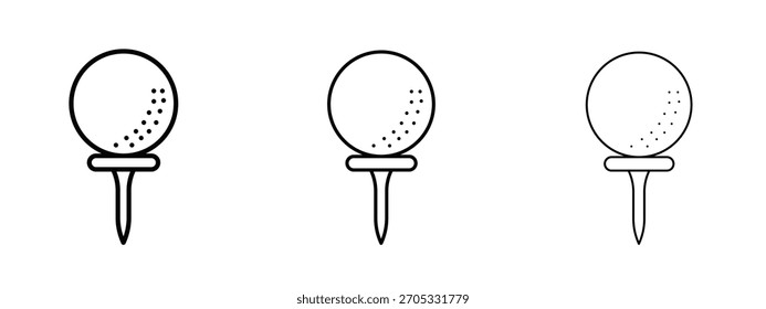 Golf ball icon linear style sign for mobile concept and web design.
