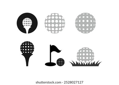 Golfball, Symbol, Designvorlage, einzelne Illustration