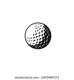 Golf ball icon logo flat vector design