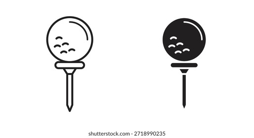Golf ball icon for mobile app, editable designs