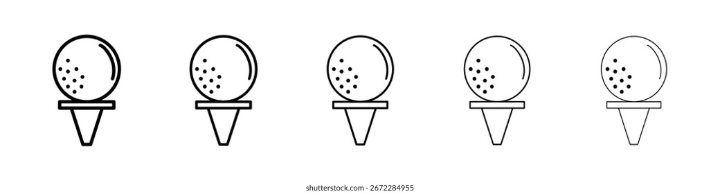 Icono de la pelota de golf para el concepto móvil y el Diseño web.