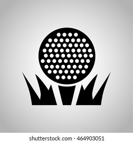 Golf ball icon on the background