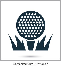 Golf ball icon on the background