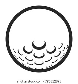 Golf ball icon on a white background, Vector illustration