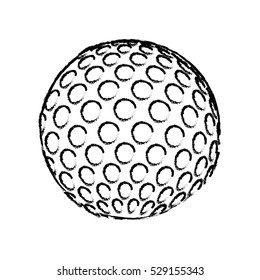golf ball icon over white background. sport equipment. vector illustration