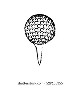 golf ball icon over white background. sport equipment. vector illustration