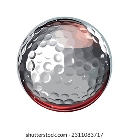 Golf-Ball-Symbol einzeln auf dem Schaukel