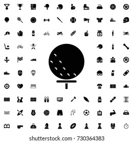 Golf ball icon. set of filled sport icons.