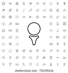 Golf ball icon. set of outline entertainment icons.