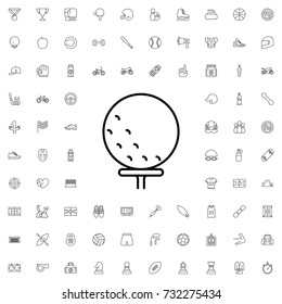 Golf ball icon. set of outline sport icons.