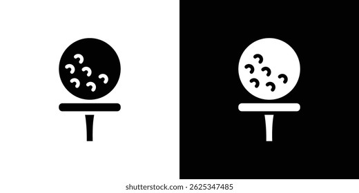 Golf ball icon simple line vector. Symbol, logo.