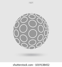 Golf ball icon. Sports ball sign and symbol. Simple flat vector illustration for web site or mobile app.