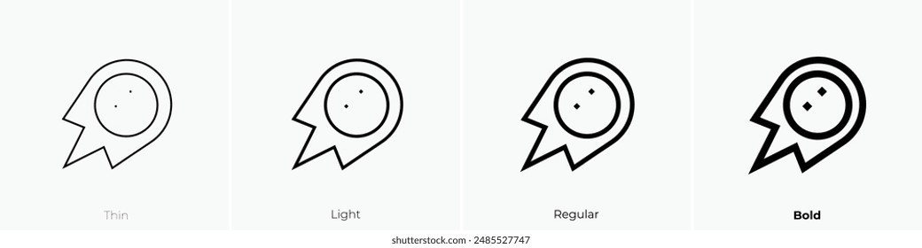 golf ball icon. Thin, Light Regular And Bold style design isolated on white background