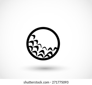 Golf ball icon vector