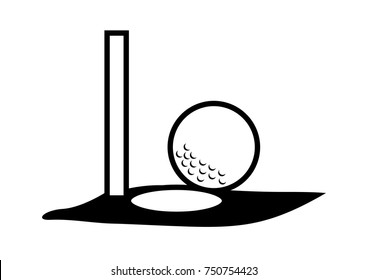 golf ball icon vector