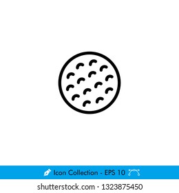 Golf Ball Icon / Vector - In Color Design