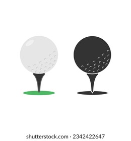 Diseño de vectores de iconos de bolas de golf.