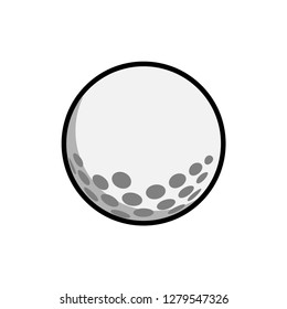 Golf Ball Icon Vector Illustration Sign & Symbol Logo Template.