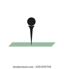 Golfball-Symbol. Vektorgrafik. EPS10.