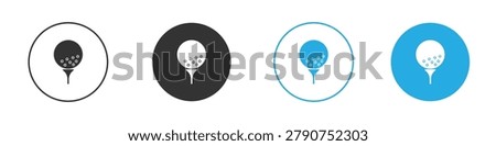 Golf ball icon vector Illustration, Logo Template.