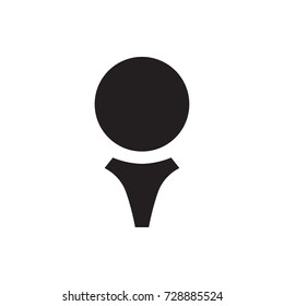 golf ball icon vector isolated on white background