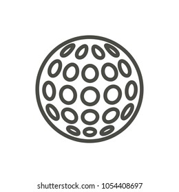 Golf ball icon vector. Line relaxation game symbol. Trendy flat outline ui sign design. Thin linear graphic pictogram for web site, mobile application. Logo illustration. Eps10.