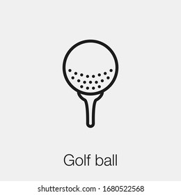 golf ball icon vector. Linear style sign for mobile concept and web design. golf ball symbol illustration. Pixel vector graphics - Vector.