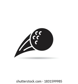 golf ball icon vector on white background
