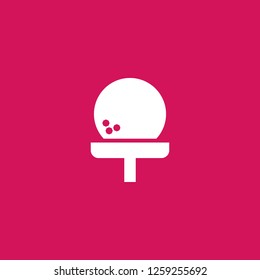 golf ball icon vector. golf ball sign on pink background. golf ball icon for web and app