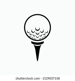 golf ball icon vector sign symbol isolated