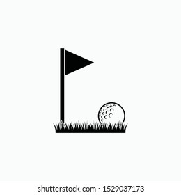 golf ball icon vector sign symbol isolated